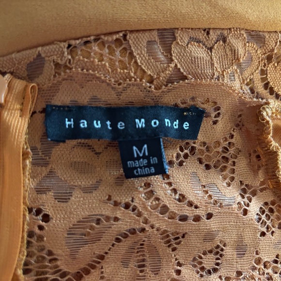 Haute Monde Orange Lace Detail Jumpsuit - Picture 4 of 6